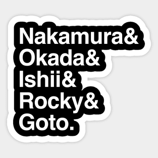 Helvetica List CHAOS! NJPW Sticker